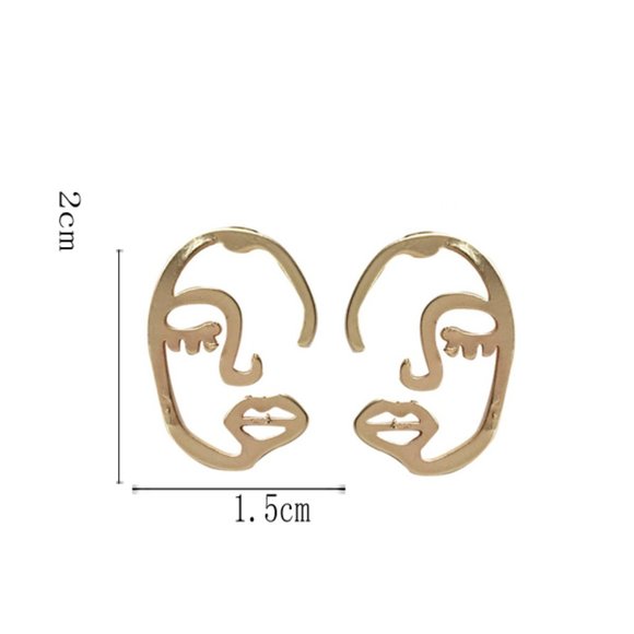 💙Art Stud Earrings Sterling Silver Post - Picture 6 of 7